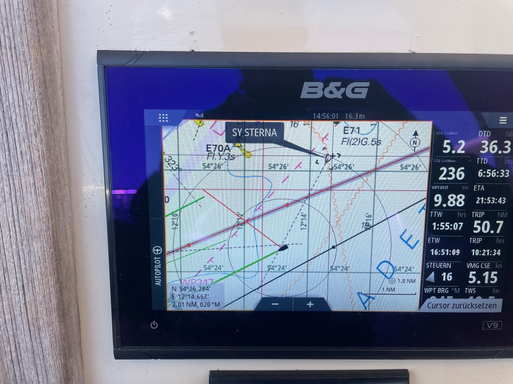 Zwei mal SY Sterna auf dem Plotter